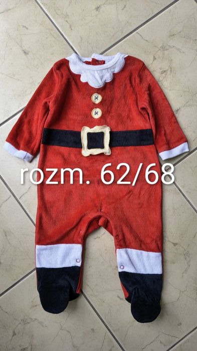 Pajac strój Świętego Mikołaja rozm. 62/68