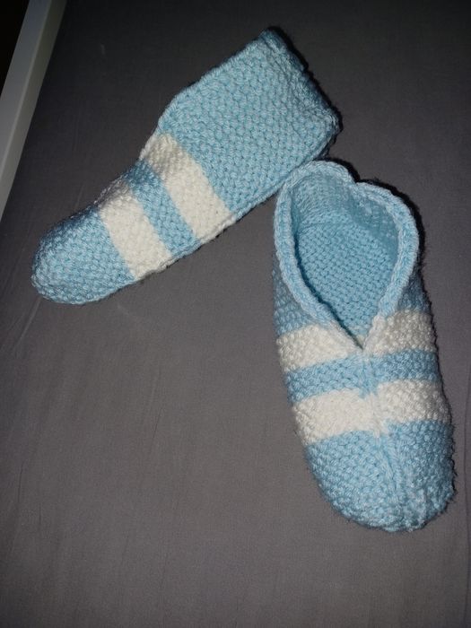 Kapcie welniane ręczna robota