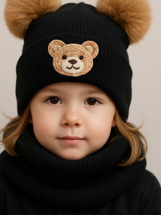 komplet zimowy dla dziewczynki i chłopca 50'