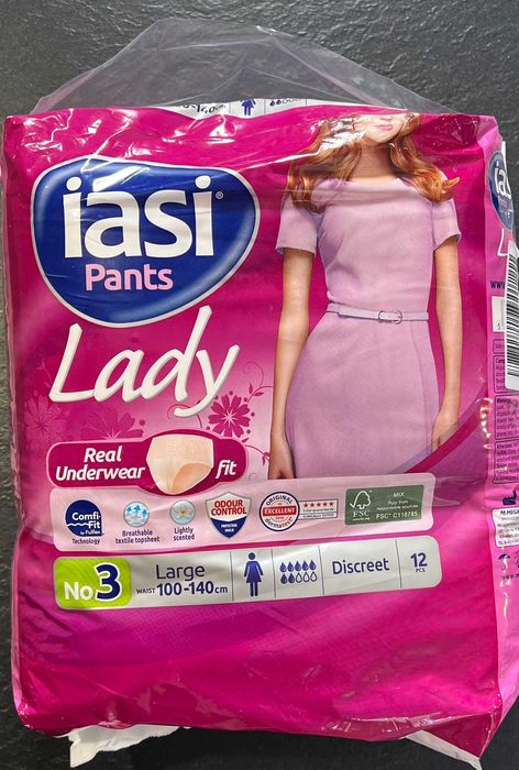 IASI Pants LADY 12 jednorazowych damskich majtek chłonnych rozmiar L