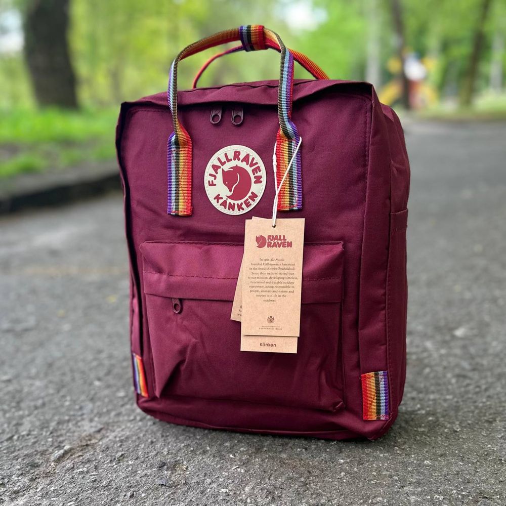 Бордовий рюкзак Kanken classic 16L наплічник городской женский рюкзак