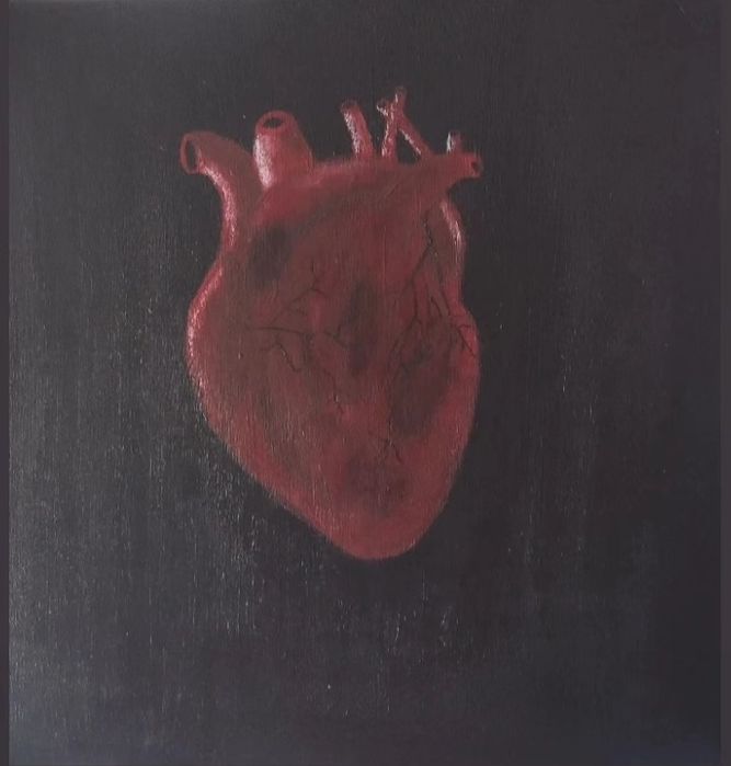 Quadro pintado a mão com tinta acrílica ( artista independente)