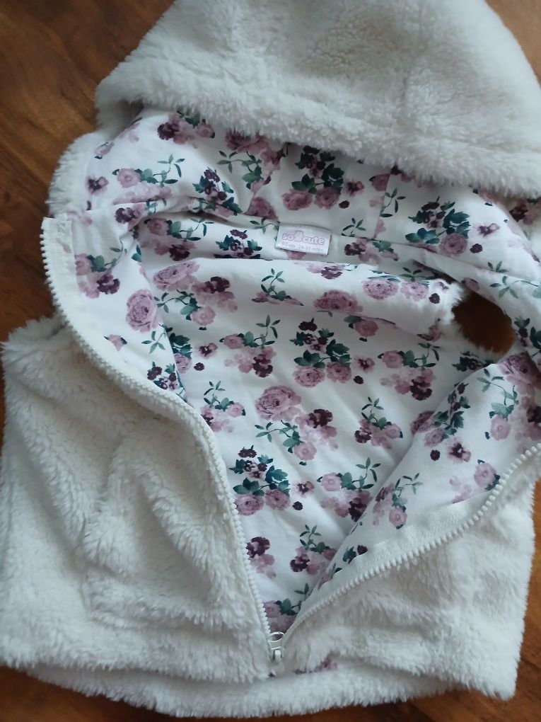 Kamizelka pluszowa dziewczęca wiosenna r.98