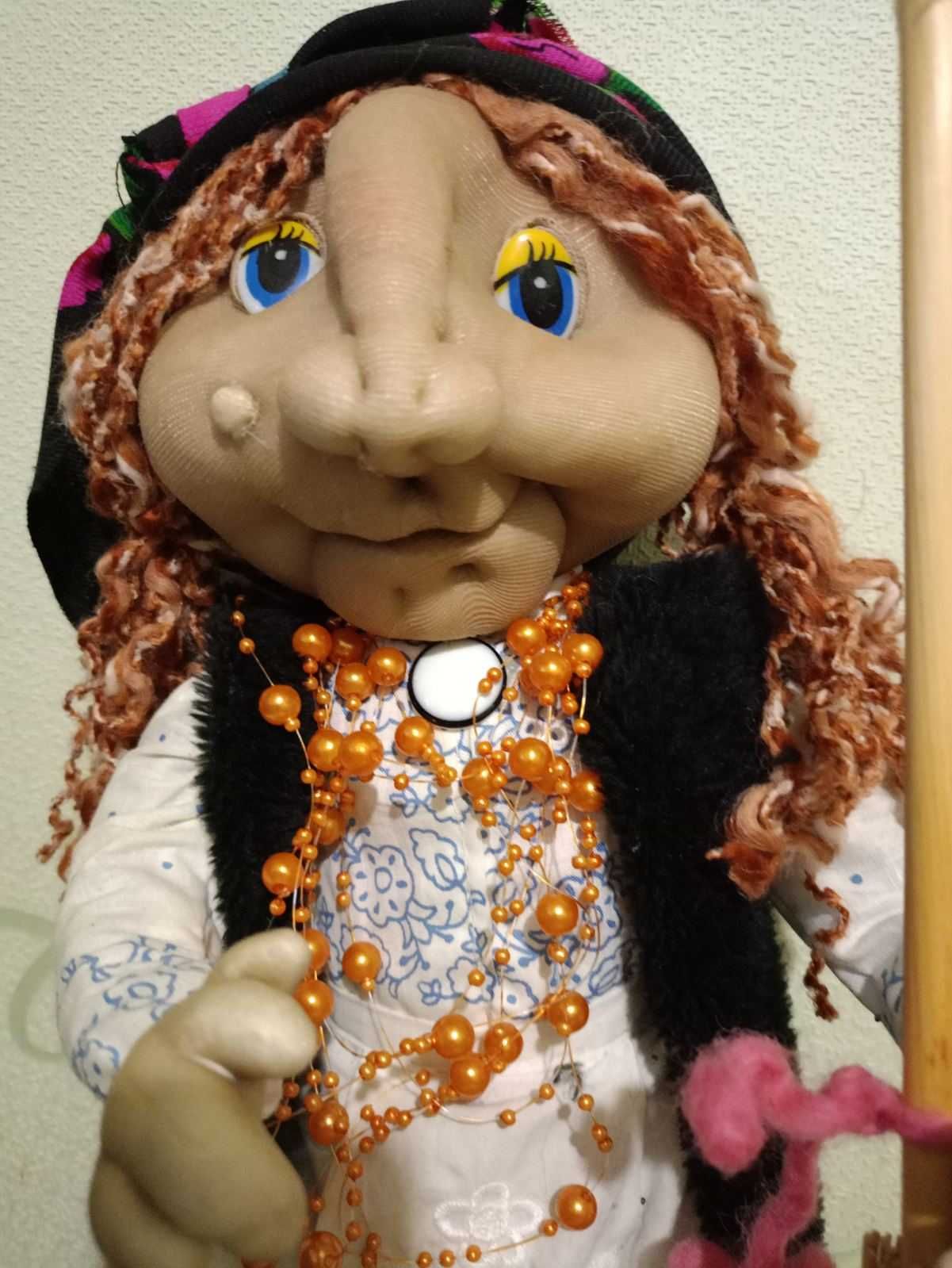 Баба Яга Текстильная кукла-оберег.