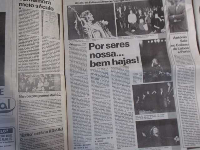 Revistas antigas e jornais  com Amália Rodrigues  funeral tv guia mais