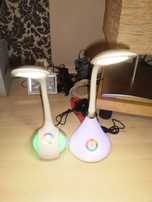 Nowoczesna lampka biurkowa z RGB w podst. BIAŁA NILSEN Magic 2w1 1szt