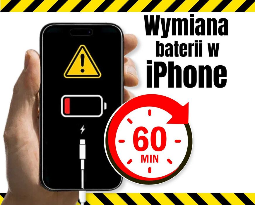Bateria iPhone 6 7 8 X 11 12 Pro 13 14 max  z wymianą Żelazna 89 W-wa