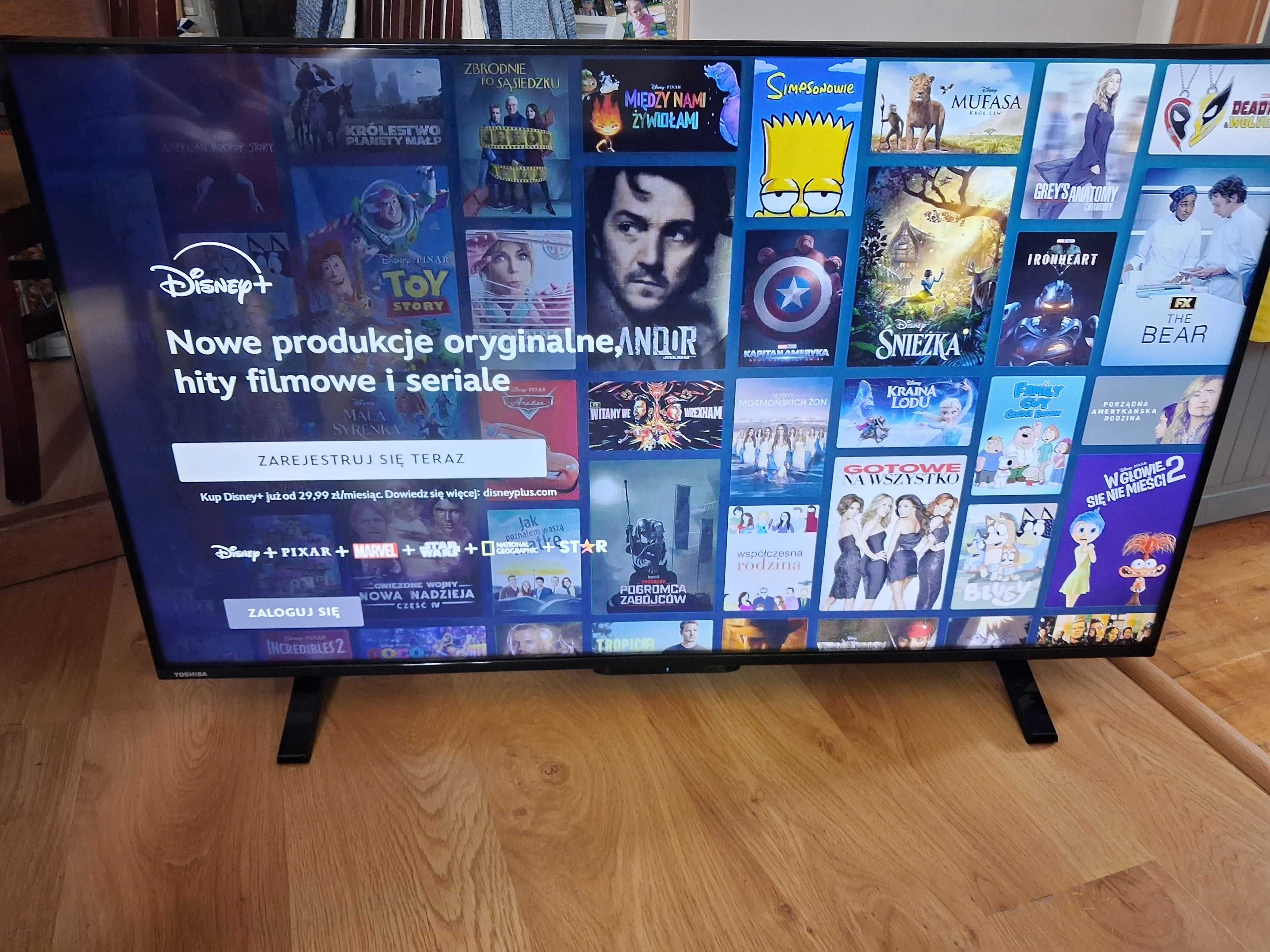 Telewizor Toshiba 50 cali 4K Ultra Hd Smart Tv Netflix Wifi DVB-T2 LED