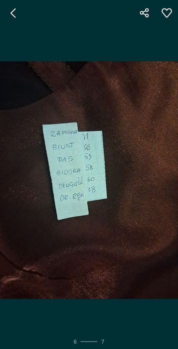 Bluzka atłasowa ruda nowa elegancka r 44