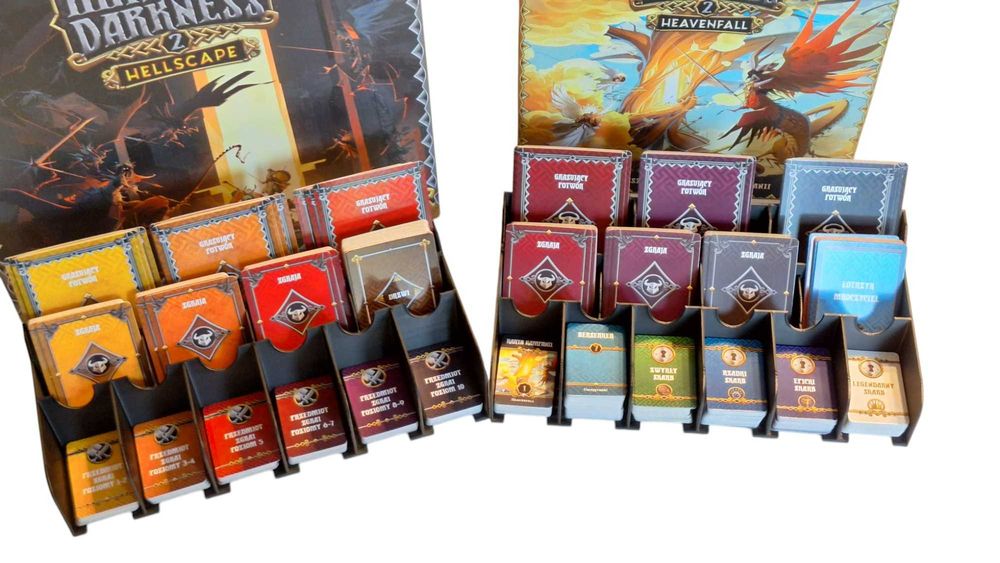 Zestaw podajników na karty pasują do gry planszowej Massive Darkness 2