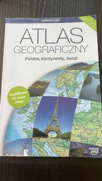 Atlas geograficzny Polska kontynenty świat Nowa Era