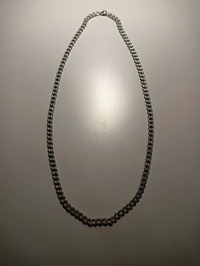 Srebrny łańcuszek/łańcuch ze stali nierdzewnej męski
