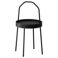 IKEA Burvik stolik kawowy nocny przenośny czarny