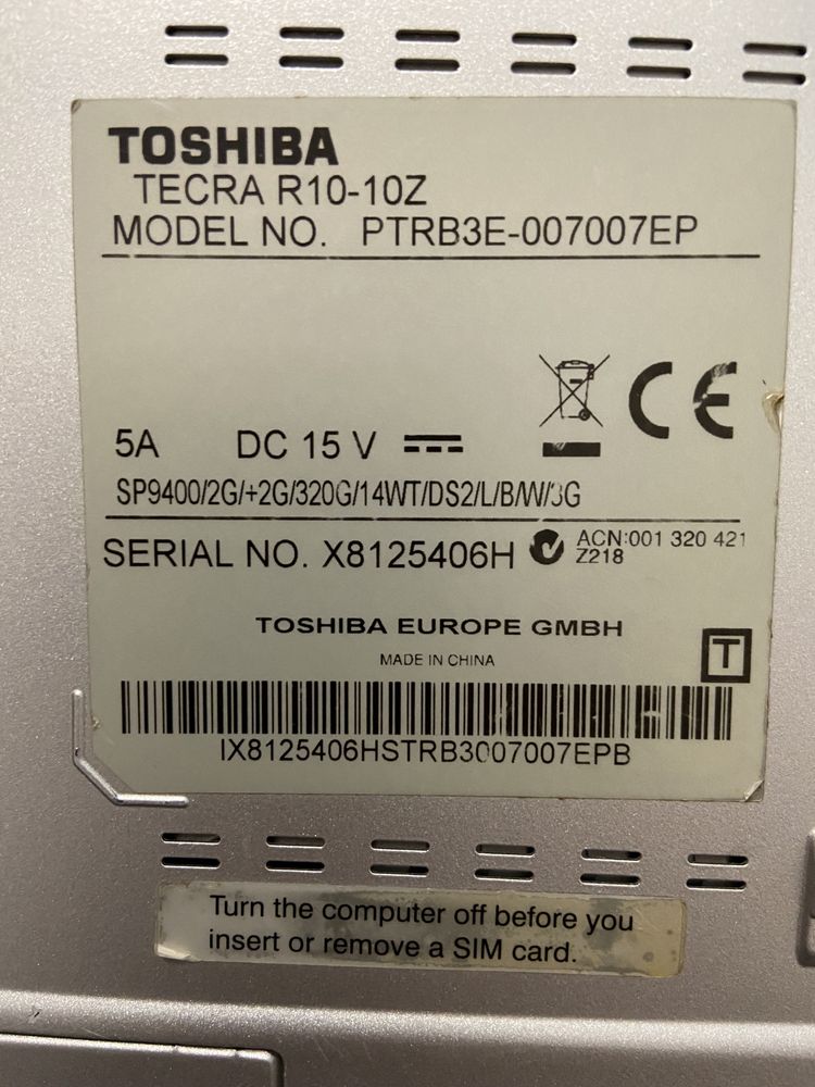 Toshiba Tecra R10 - 10Z