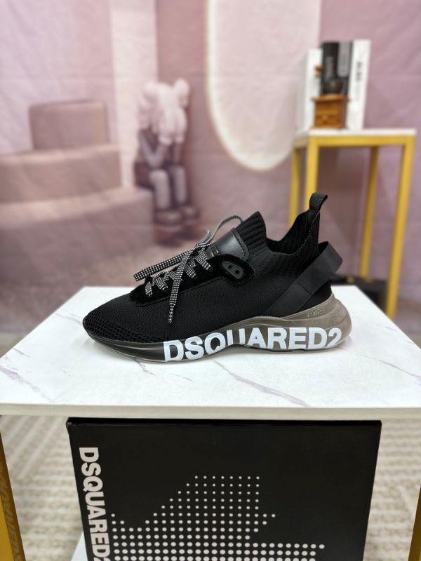 DSQUARED кроссовки мужские брендовые оригинал черные в сеточку