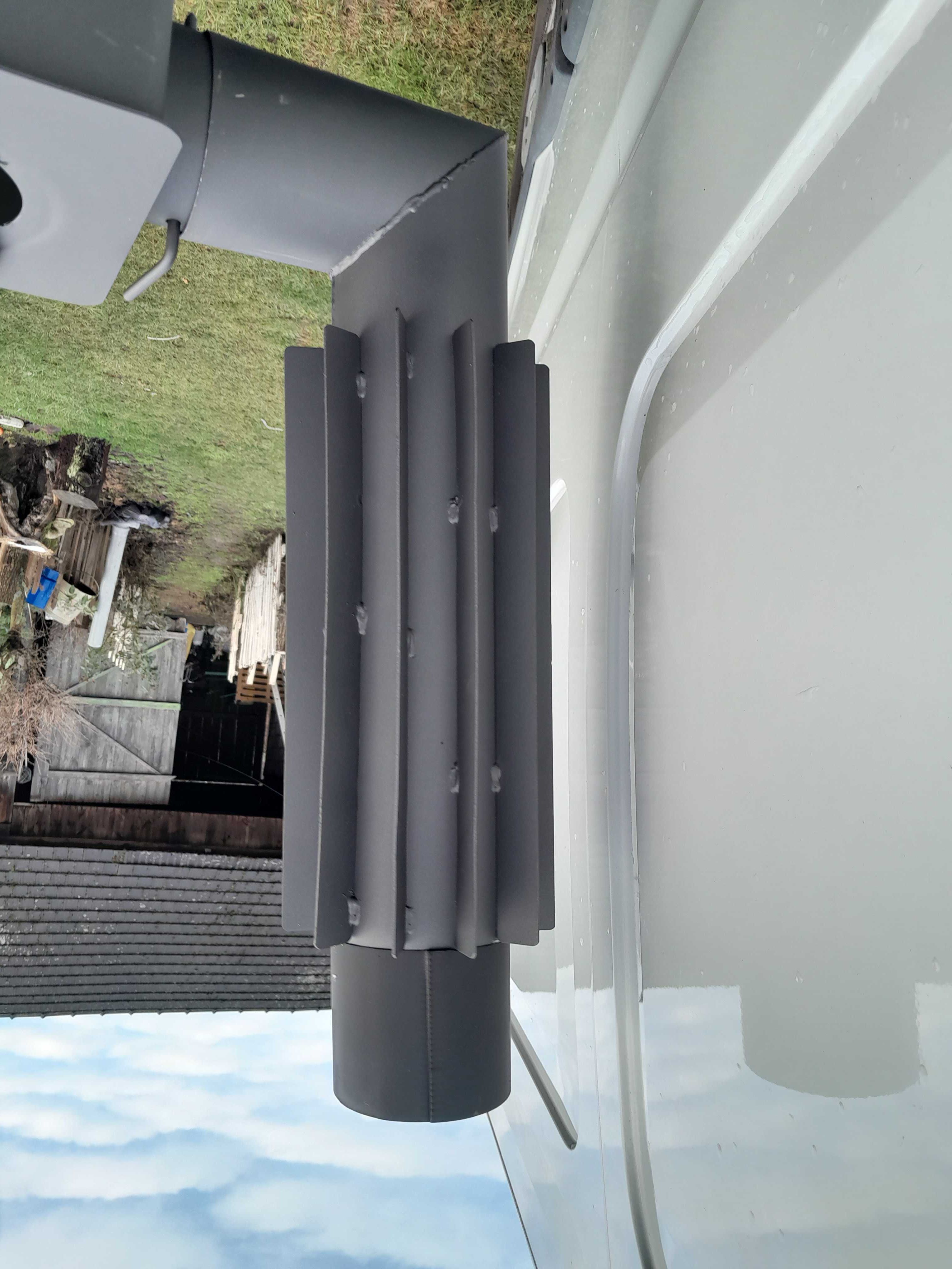 Wymiennik ciepła - radiator 120 mm 130 mm koza kominek  - uniwersalny