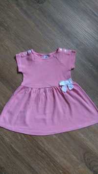 Sukienka dla dziewczynki Petit Bateau 81 cm bawełna marynarska na lato