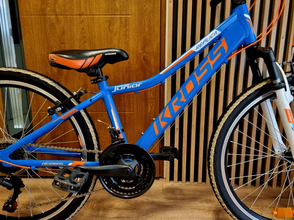 Kross Hexagon JR Niebieski Rower dziecięcy Górski kola 24 cale