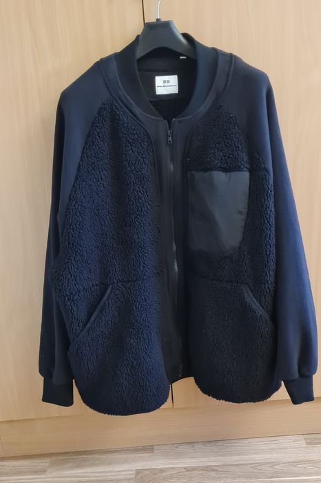 Чорна флісова куртка Uniqlo × White Mountaineering 3XL