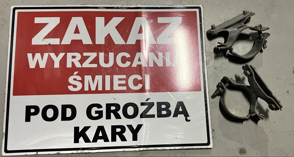 Tabliczka zakaz wyrzucania smieci, metalowa