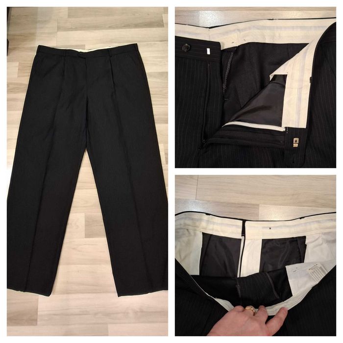 Костюм мужской черный пиджак брюки большой размер 58-60