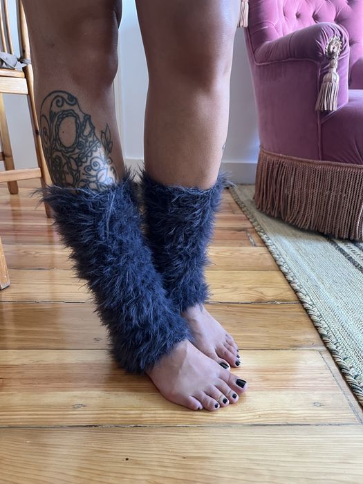 Mangas polares cinza azulado (menta) para braços ou pernas