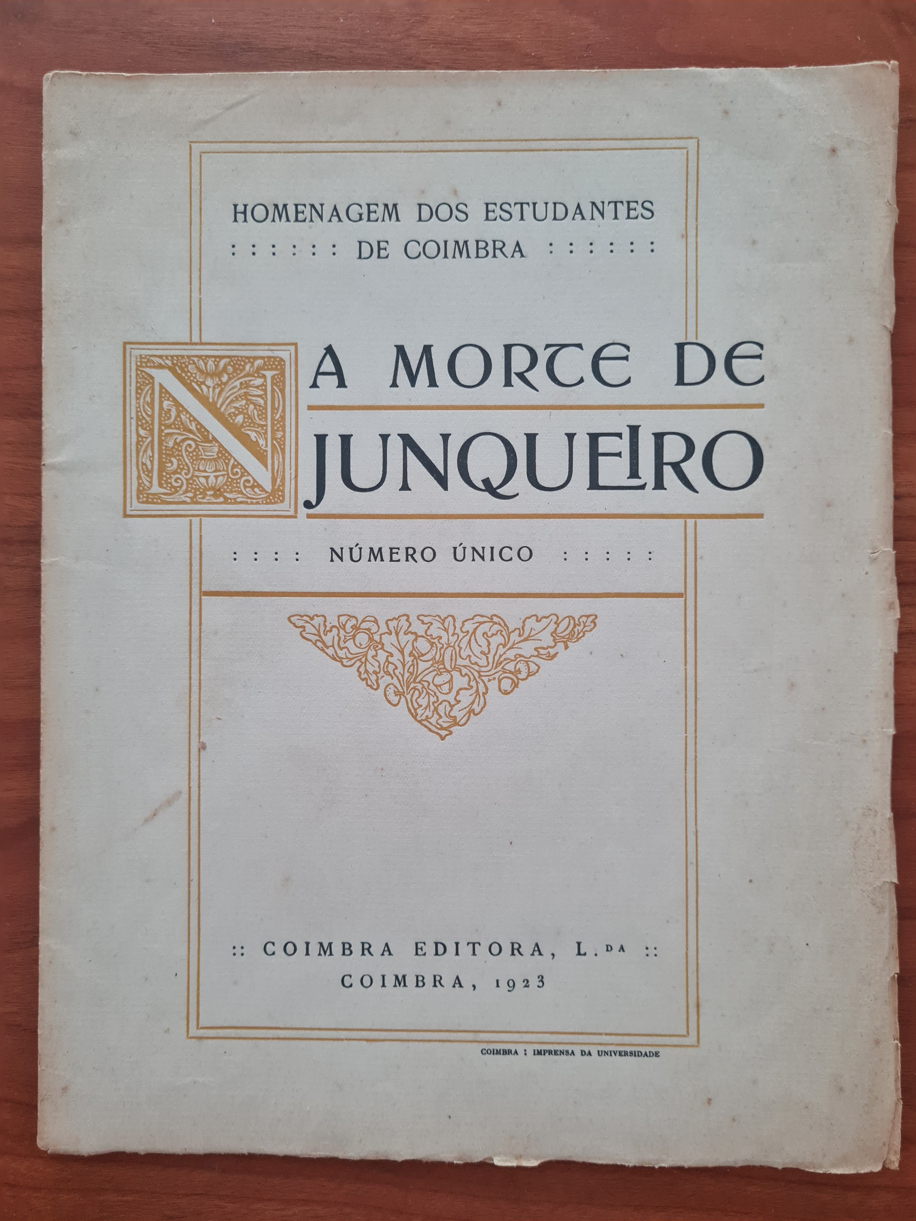 Homenagem Guerra Junqueiro - n.º único 1923 - colecionadores