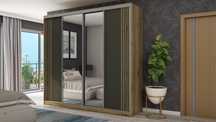 szafa 4d/260 lamele meblast dąb/grafit z 2 lustrami loft