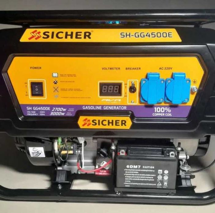 Генератор SICHER SH-GG4500E 3kW з електростартером