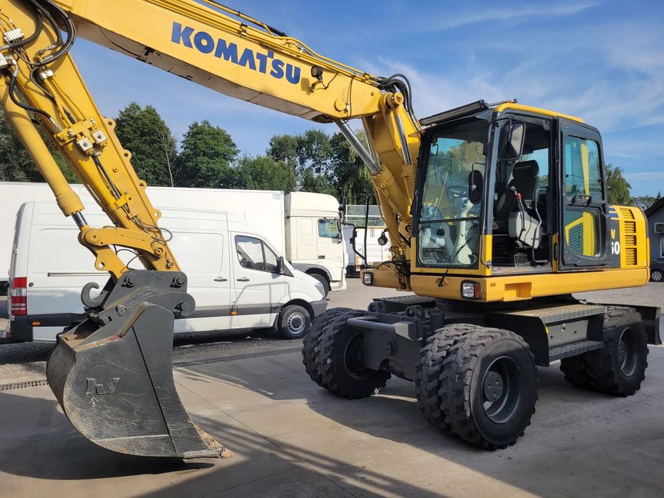 Komatsu PW 160 - 8 Wysięgnik dwuczęściowy, 3 ramiona  Komatsu PW160-8 Koparka kołowa 3 ramiona