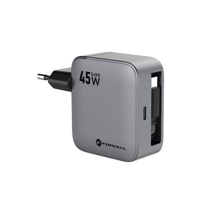 Forcell Ładowarka F-Energy GaN USB C 45W szara