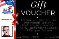 Voucher na 4 lekcje angielskiego online