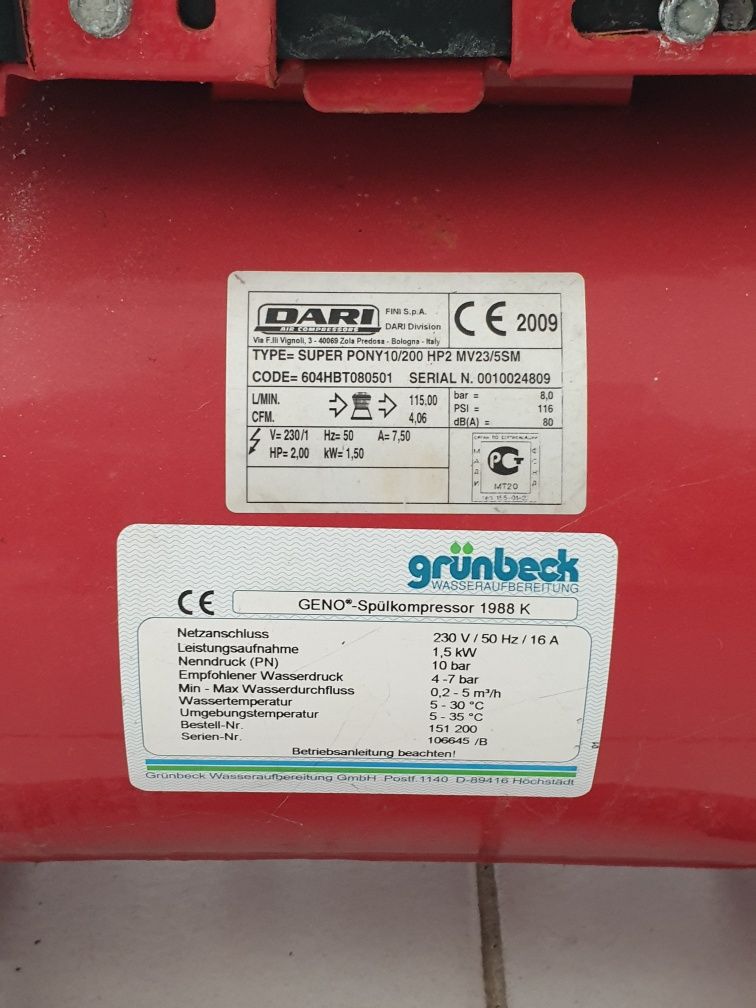 Compressor de Limpeza para Desinfeção de Sistemas de Água / Flushing C