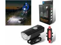 Zestaw lampek rowerowych USB - Przód i Tył Mocne Lampki do Roweru NOWE