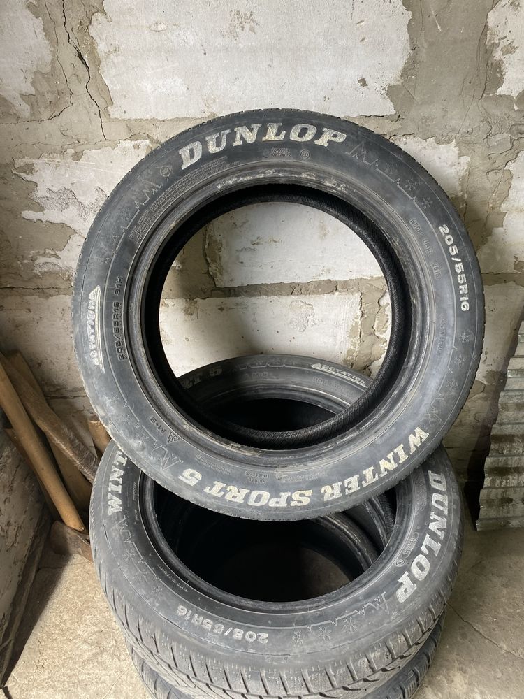 Лот 4 покришки Dunlop / Bridgestone Blizzak 205/55/16 гума літня зимня