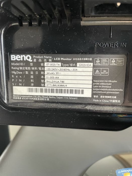 Monitor Benq g925hda