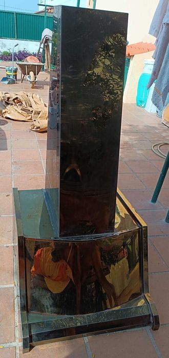 Cheminé em aço macio em cor de bronze