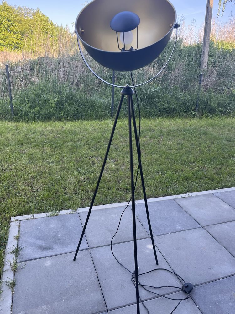 Lampa podłogowa Mona stalowa czarno-złota
