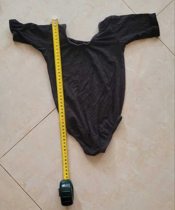 Купальник - майка для танців та гімнастики чорний дівчінці 4-6 років