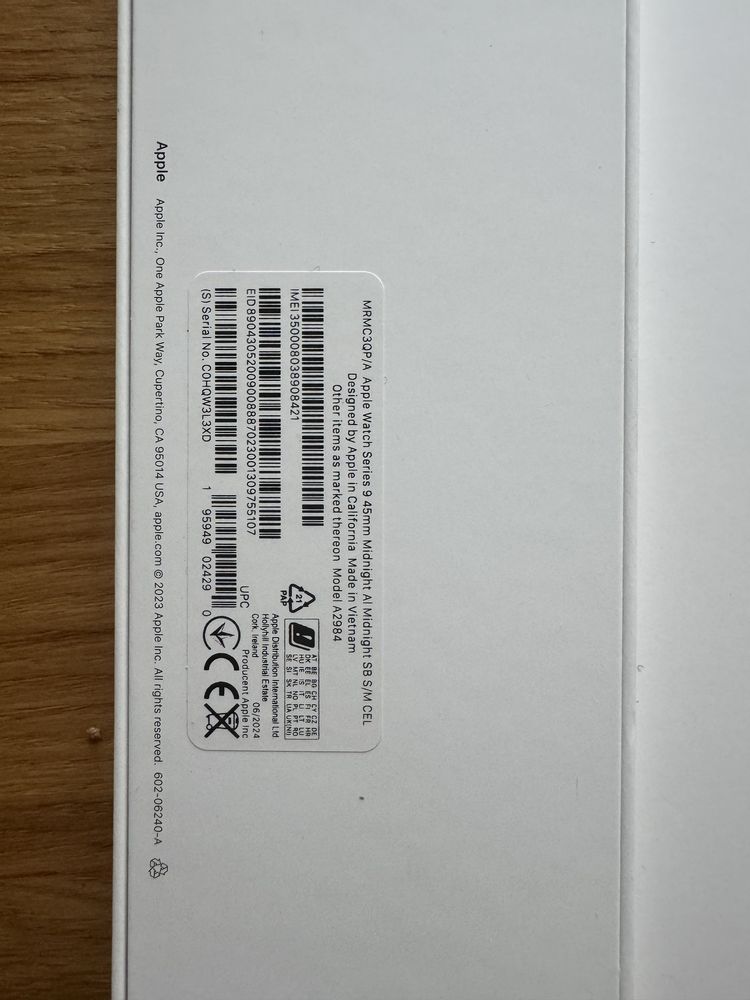 Apple Watch series 9 GPS + Cellular