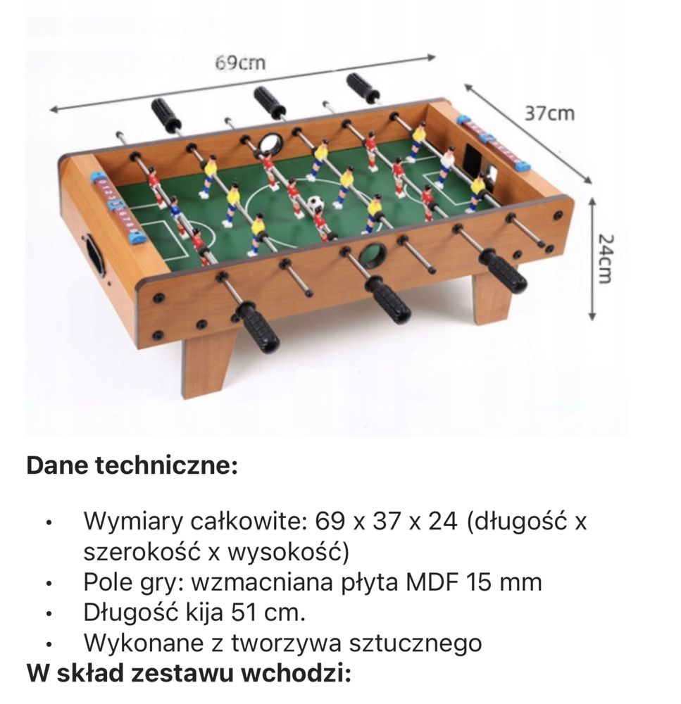 Gra pilkarzyki mini stół