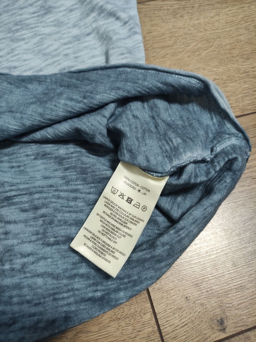 Japan Rags р. M 46 футболка під вінтаж зістарений голуба чоловіча