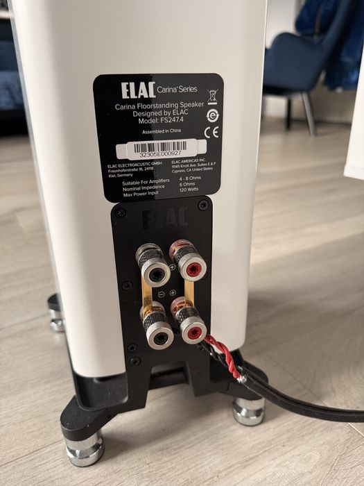 Kolumny podłogowe Elac Carina FS247.4 Białe Super stan / Unico / WiiM