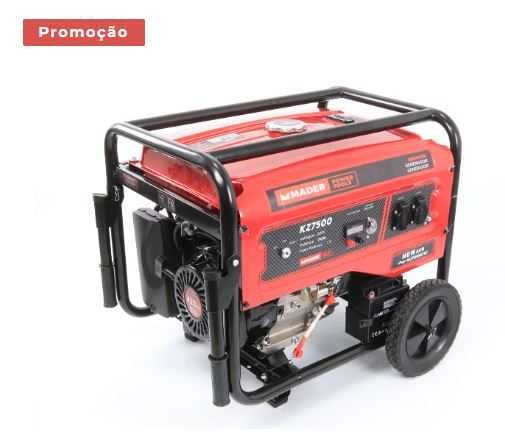 Gerador Mono c/ Rodas 7 KVA Gasolina AVR SUPER PREÇO Arranque Elétrico