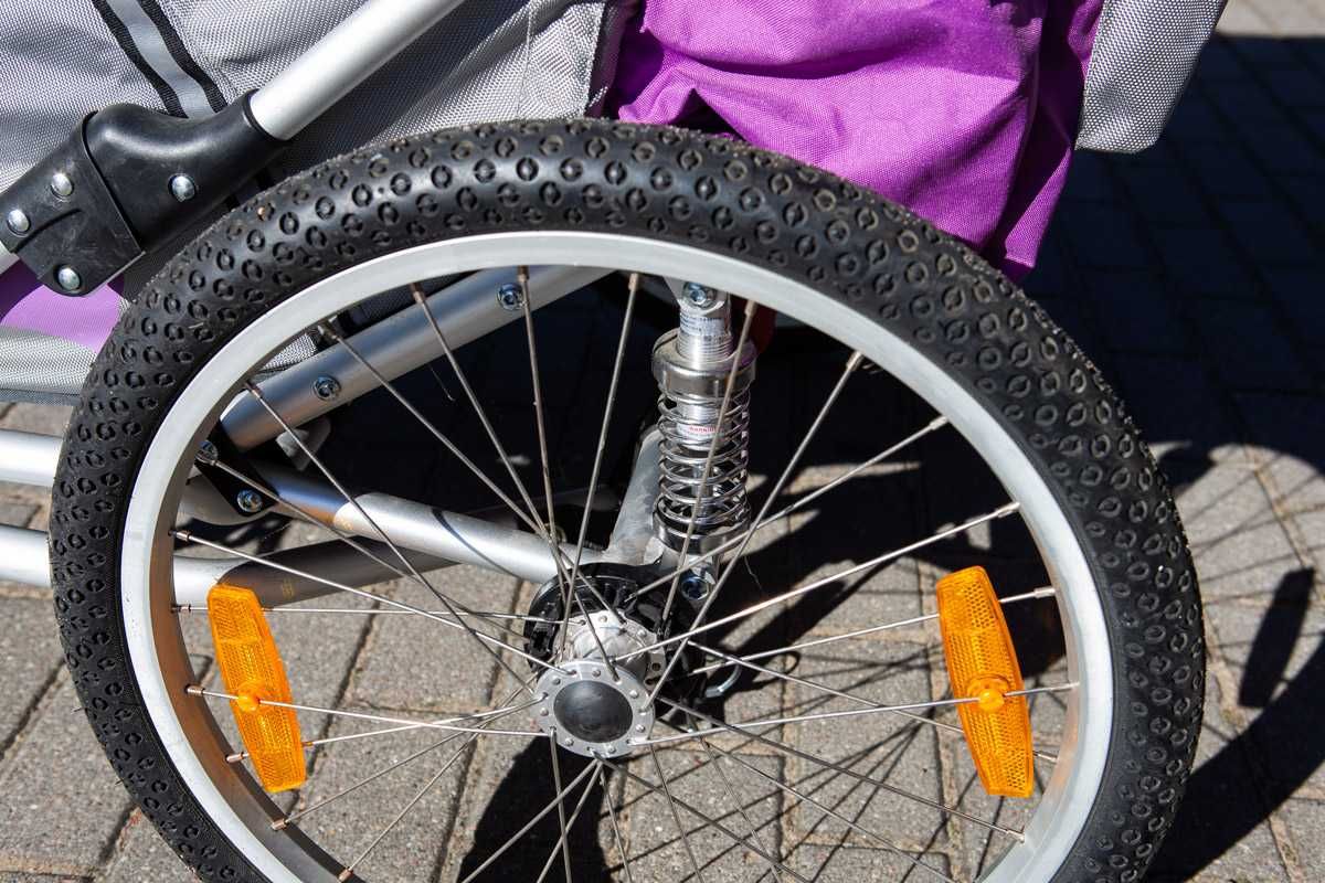 Przyczepka rowerowa Qeridoo także do biegania 2-osobowa