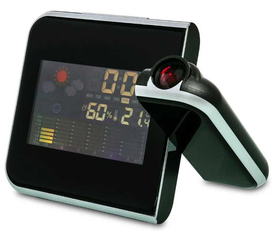 Часы метеостанция с проектором времени на стену Color Screen 8190