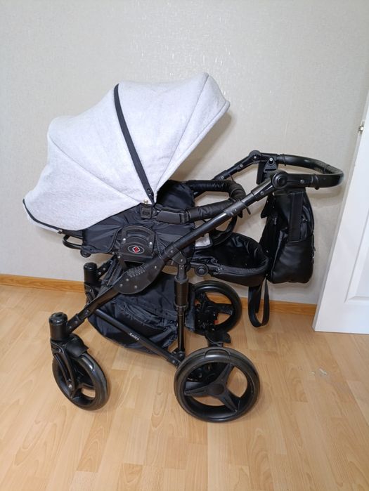 Продам коляску 2в1 angelina amica сірий колір люлька, прогулка