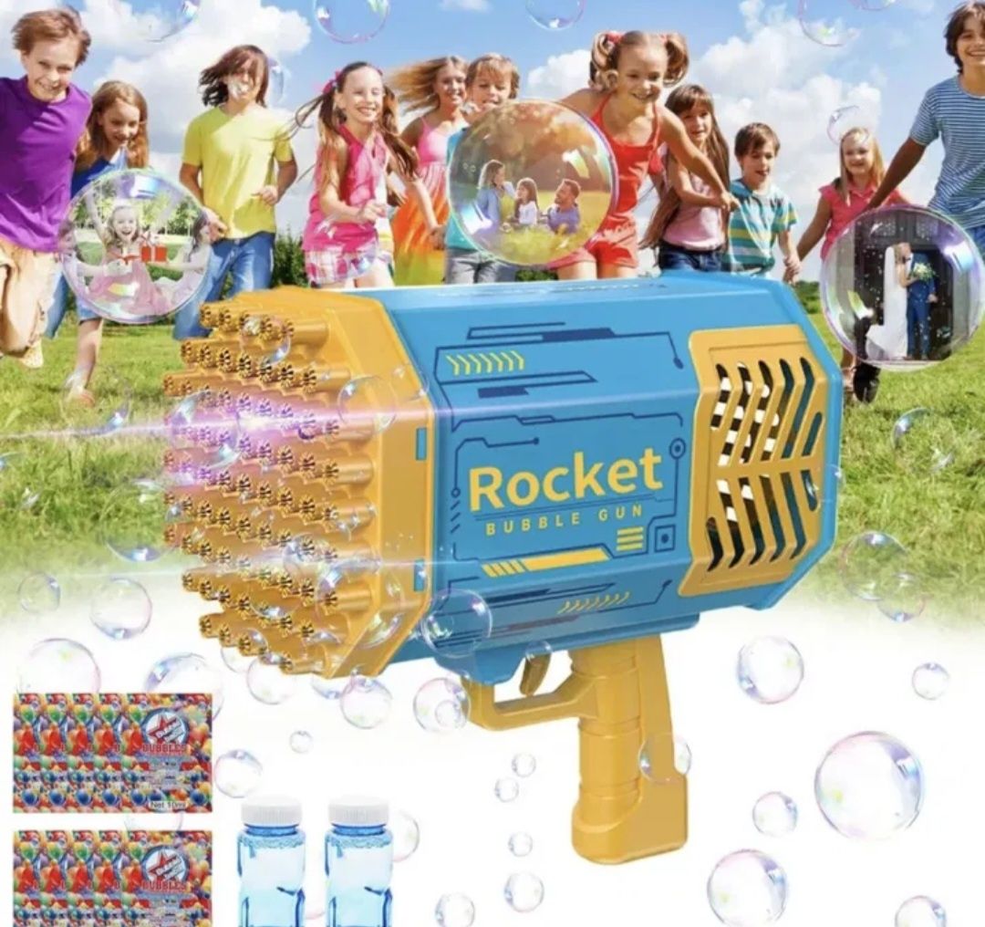 Пістолет для мильних бульбашок Bazooka bubble gun, генератор мильних б