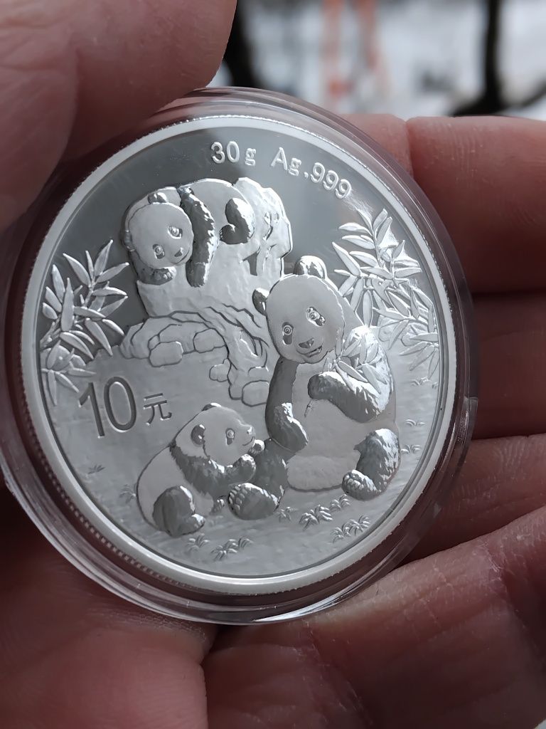Panda-srebrna moneta kolekcjonerska
