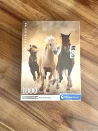 Clementoni, puzzle, Running horses, 1000 el.